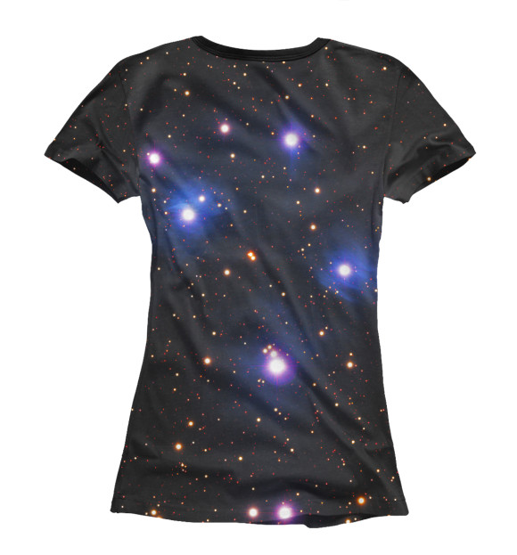 Футболка для девочек с изображением Космос цвета Белый