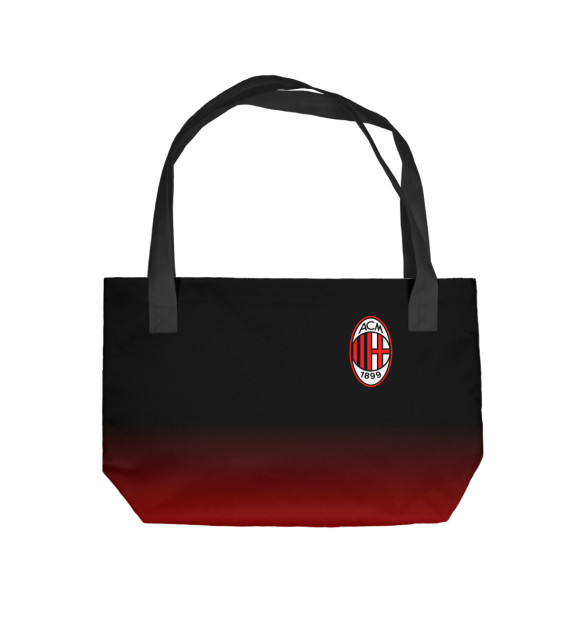 Пляжная сумка с изображением Milan Red&Black цвета 
