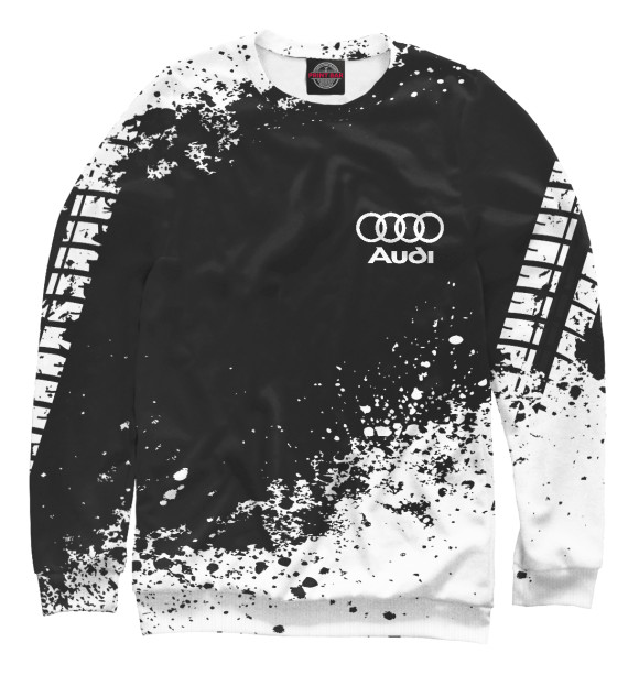 Свитшот для девочек с изображением Audi abstract sport uniform цвета Белый