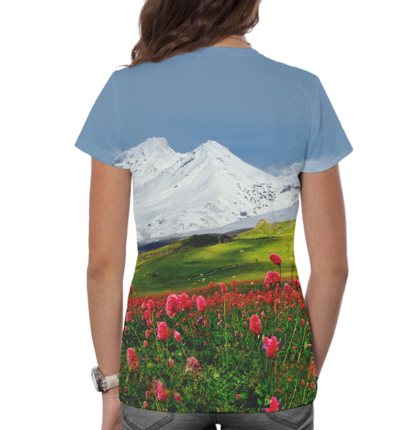 Женская футболка с изображением Армения цвета Белый