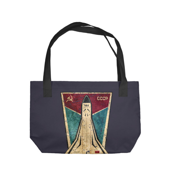 Пляжная сумка с изображением Буран цвета 