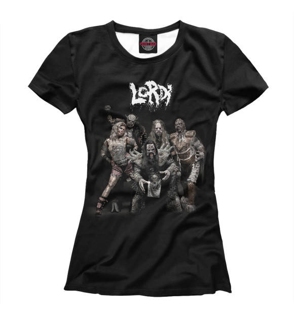 Женская футболка с изображением Lordi цвета Белый