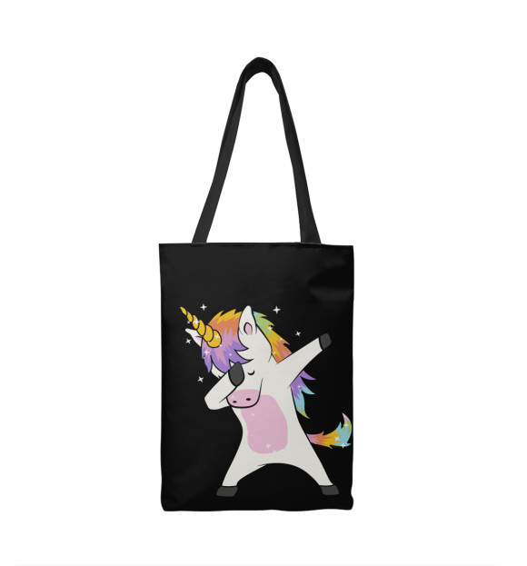 Сумка-шоппер с изображением Dabbing Unicorn цвета 