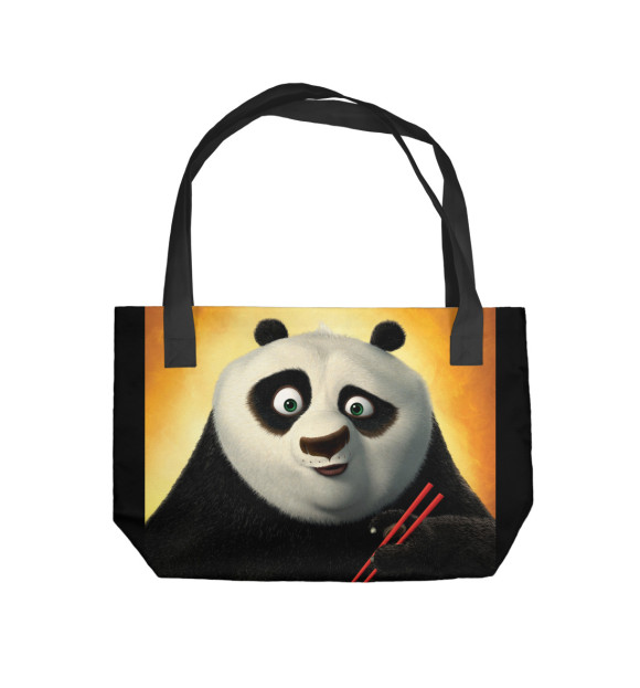 Пляжная сумка с изображением Кунг-Фу Панда цвета 