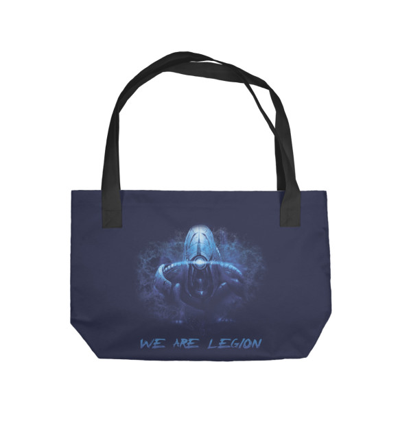 Пляжная сумка с изображением Mass Effect Legion цвета 