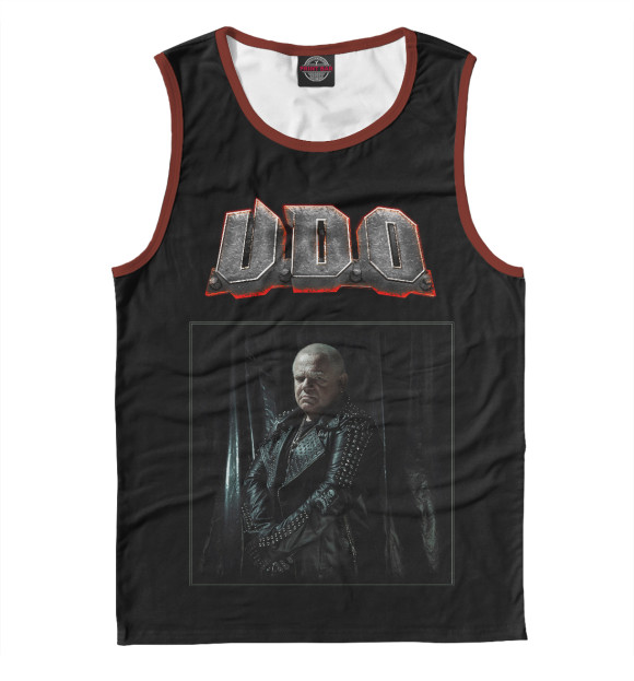 Мужская майка с изображением Udo Dirkschneider цвета Белый