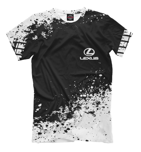 Мужская футболка с изображением Lexus abstract sport uniform цвета Черный