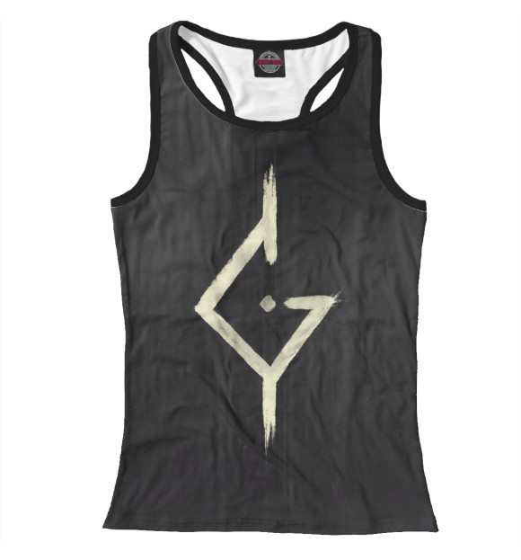 Женская майка-борцовка с изображением Caliban цвета Белый