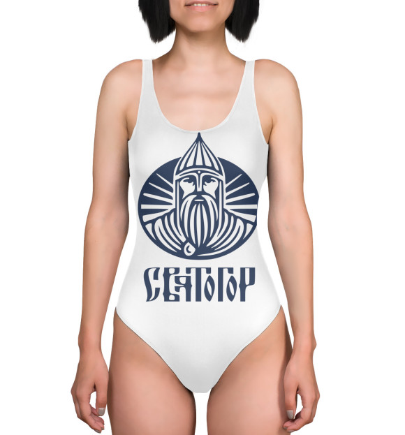 Купальник-боди с изображением Святогор цвета 