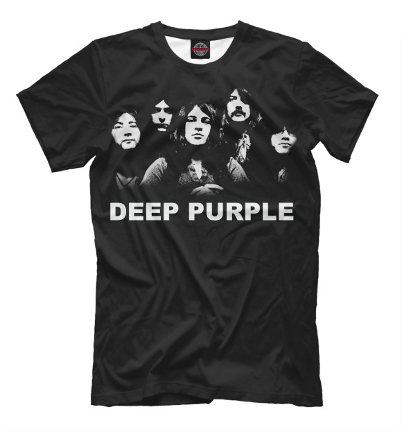 Мужская футболка с изображением Deep Purple цвета Черный