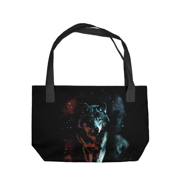 Пляжная сумка с изображением Звездный волк цвета 