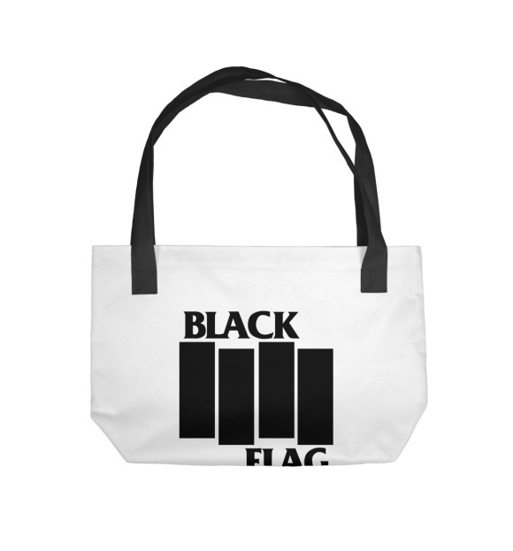Пляжная сумка с притом Black Flag цвета  Пляжная сумка с изображением Black Flag цвета