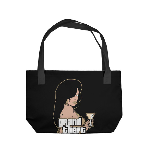 Пляжная сумка с изображением Grand Theft Auto цвета 