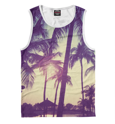 

Майки Print Bar, Белый, Пальмы