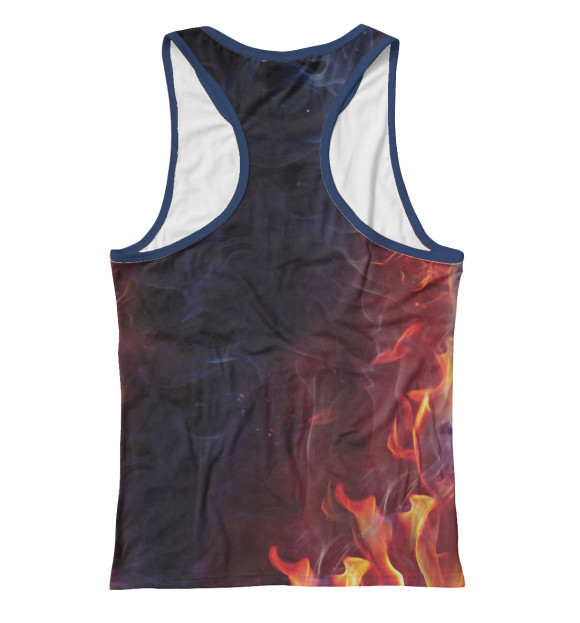 Женская майка-борцовка с изображением Стихия страсти цвета Белый