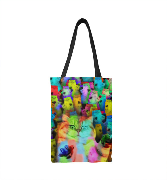 Сумка-шоппер с изображением Котики на дискотеке цвета 