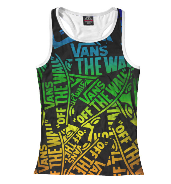 Женская майка-борцовка с изображением Венс Разноцвет цвета Белый