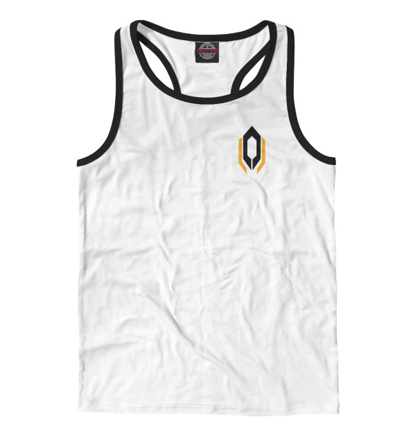 Мужская майка-борцовка с притом Эмблема цвета Белый Мужская майка-борцовка с изображением Эмблема цвета Белый