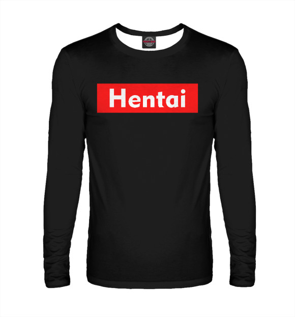 Мужской лонгслив с изображением Hentai цвета Белый