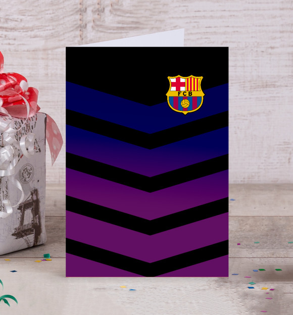 Открытка с изображением FC BARCELONA цвета Белый