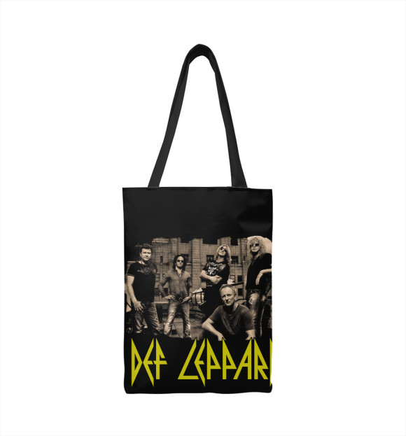 Сумка-шоппер с изображением Def Leppard цвета 