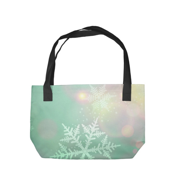 Пляжная сумка с изображением Зимнее сияние цвета 