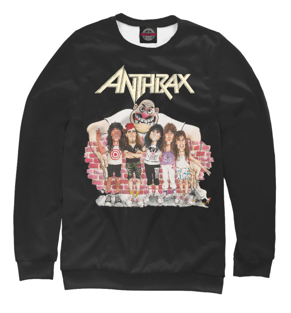 Мужской свитшот с изображением Anthrax 1987 цвета Белый