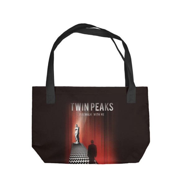 Пляжная сумка с изображением Twin Peaks цвета 
