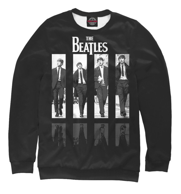 Мужской свитшот с изображением The Beatles цвета Белый