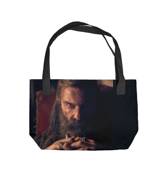 Пляжная сумка с притом Чёрные Паруса цвета  Пляжная сумка с изображением Чёрные Паруса цвета