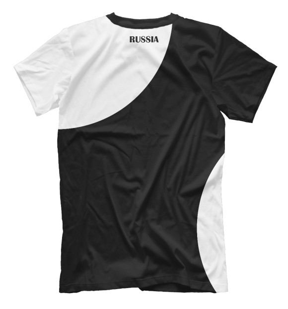 Мужская футболка с изображением Russia Black&White цвета Белый