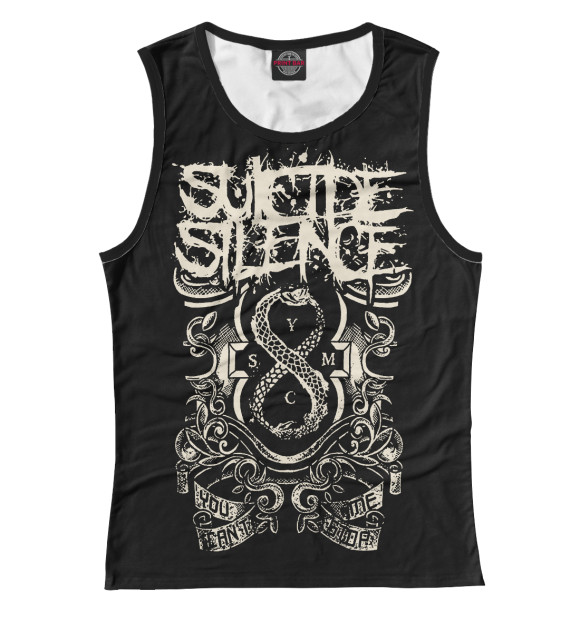 Майка для девочки с изображением Suicide Silence цвета Белый