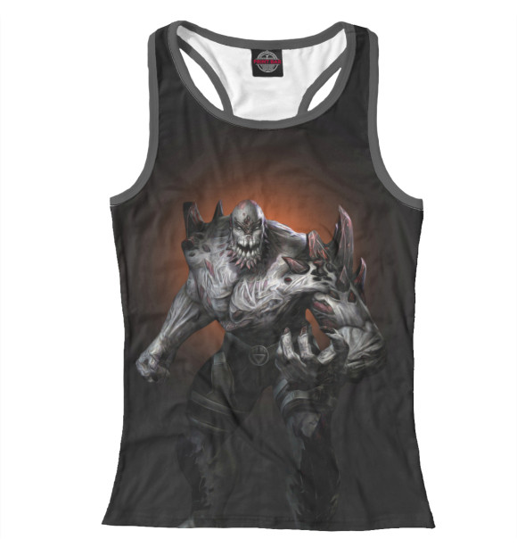 Женская майка-борцовка с притом Doomsday цвета Белый Женская майка-борцовка с изображением Doomsday цвета Белый