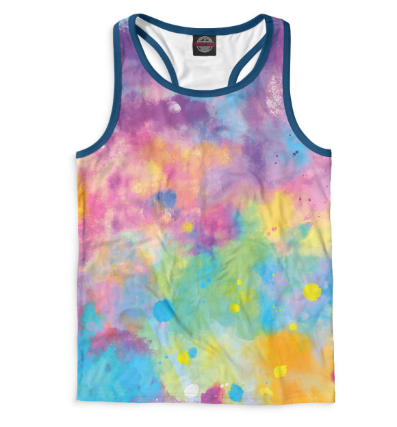 Мужская майка-борцовка с изображением Абстракция цвета Белый