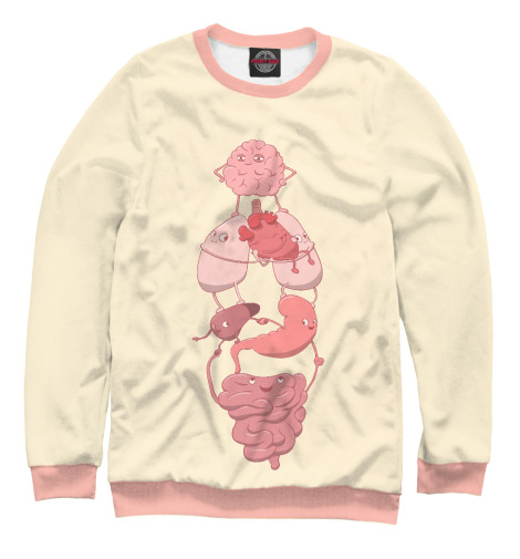 

Свитшоты Print Bar, Белый, Нежные органы