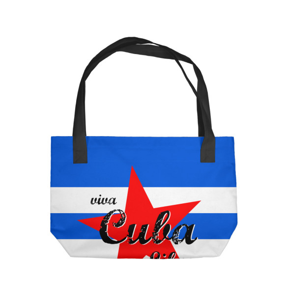 Пляжная сумка с изображением Куба цвета 