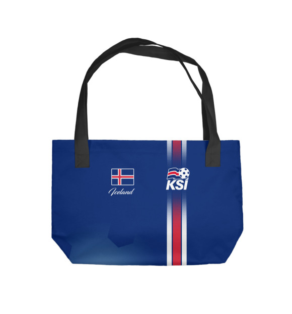 Пляжная сумка с изображением Исландия цвета 