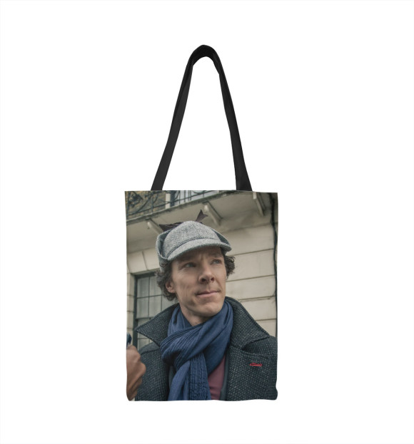 Сумка-шоппер с изображением Sherlock цвета 
