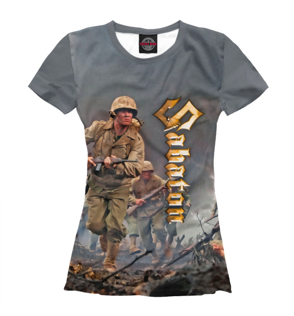 Футболка для девочек с изображением Sabaton цвета Белый