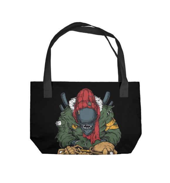 Пляжная сумка с изображением Alien цвета 