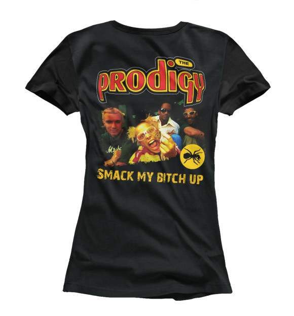 Футболка для девочек с притом Prodigy 90-e цвета Белый Футболка для девочек с изображением Prodigy 90-e цвета Белый