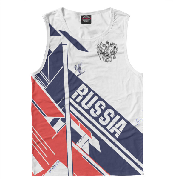 Майка для мальчика с притом Russia цвета Белый Майка для мальчика с изображением Russia цвета Белый