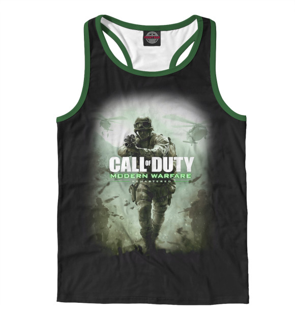 Мужская майка-борцовка с изображением Call of Duty цвета Белый