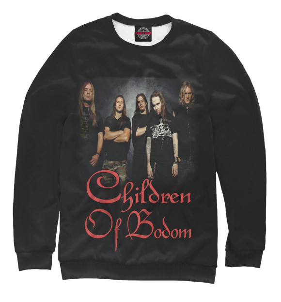 Мужской свитшот с изображением Children Of Bodom цвета Белый