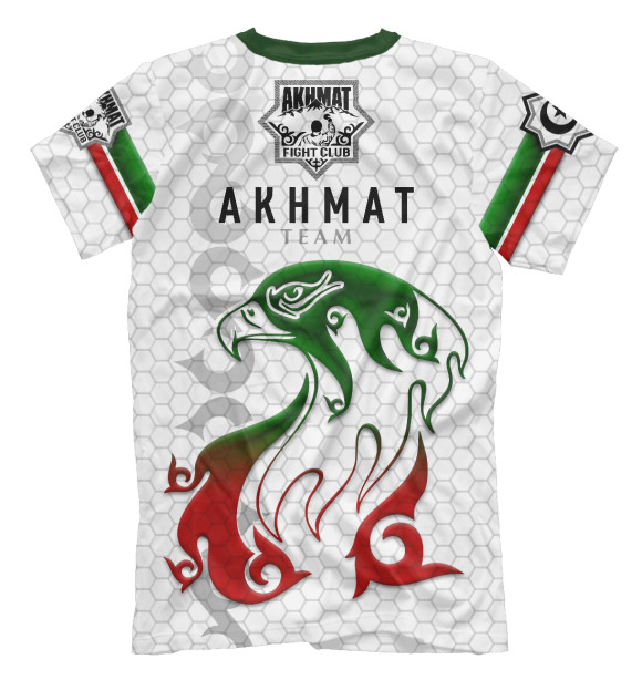 Мужская футболка с изображением Akhmat Fight Club Team цвета Белый