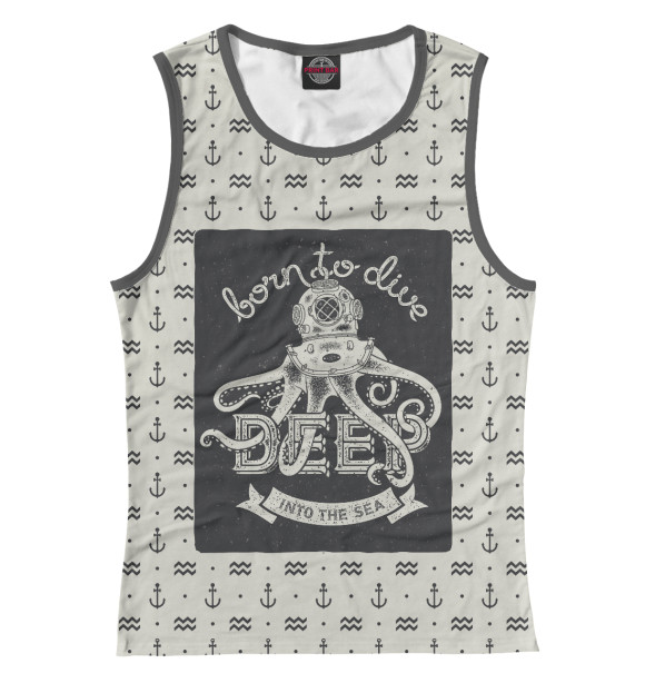 Майка для девочки с изображением Into the Sea цвета Белый