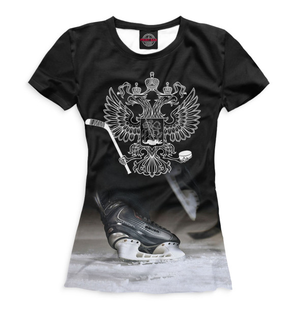 Футболка для девочек с изображением Чемпионат мира по хоккею 2019 цвета Белый