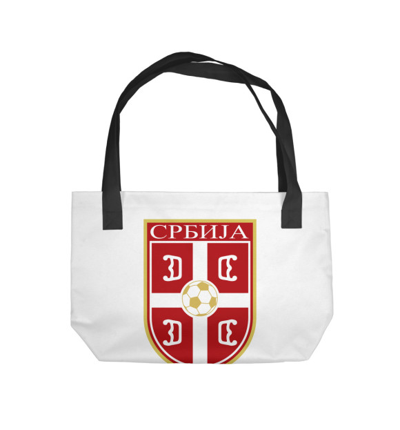 Пляжная сумка с изображением Сербия цвета 