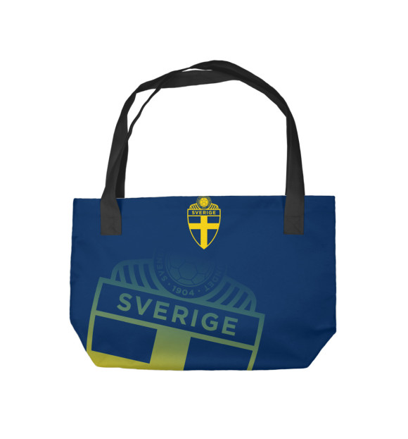 Пляжная сумка с изображением Швеция цвета 