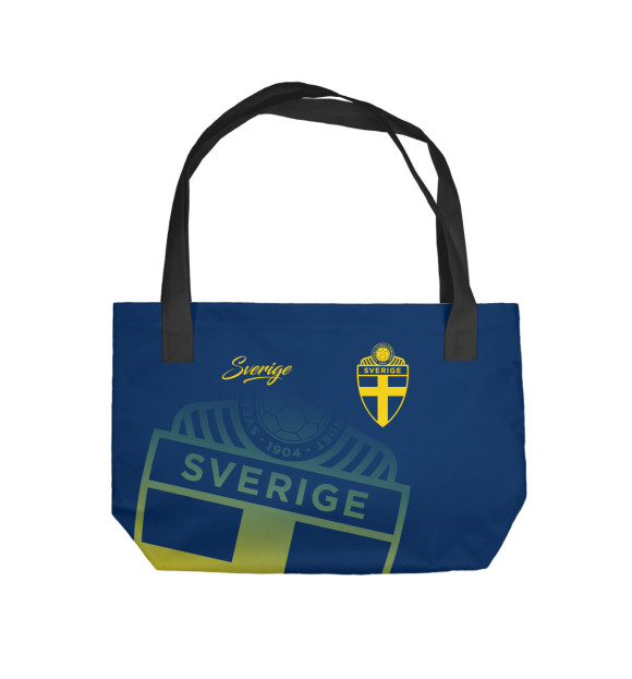 Пляжная сумка с изображением Швеция цвета 